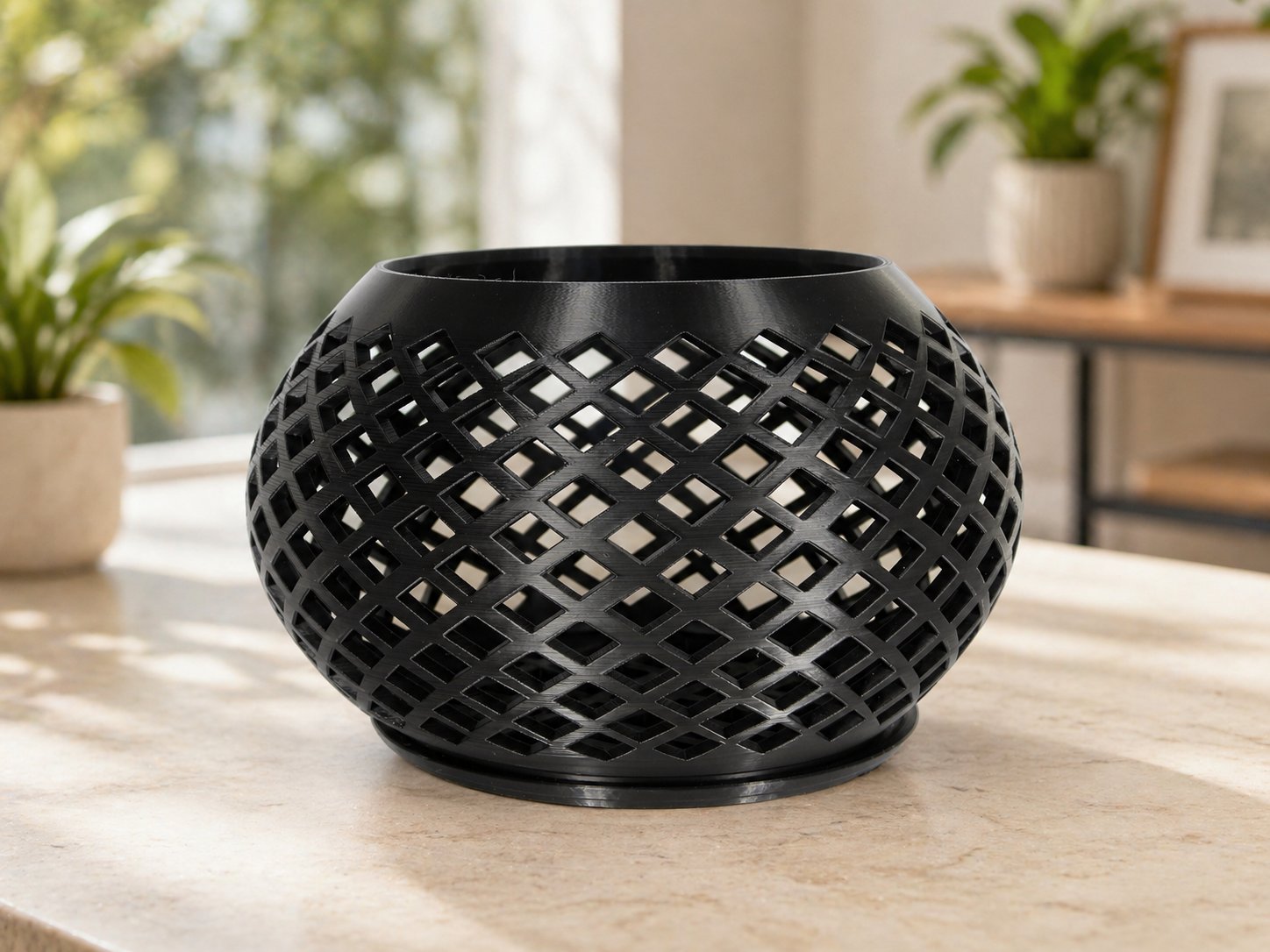 Cache-pot ajouré imprimé en 3D